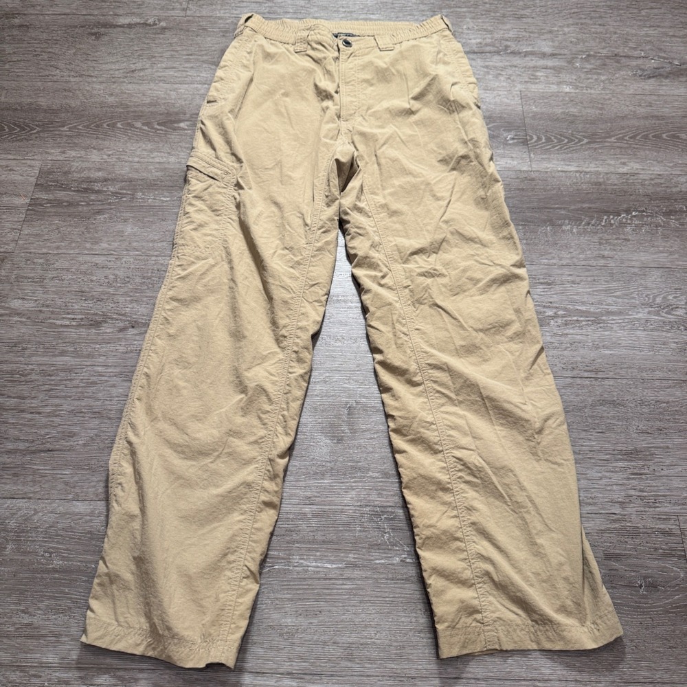ExOfficio Pants Mens S Beige Nylon Hiking Cargo Outdoor Lightweight Travel 30x31